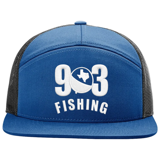 903 Fishing Embroidered 7 Panel Richardson 168 Trucker Cap