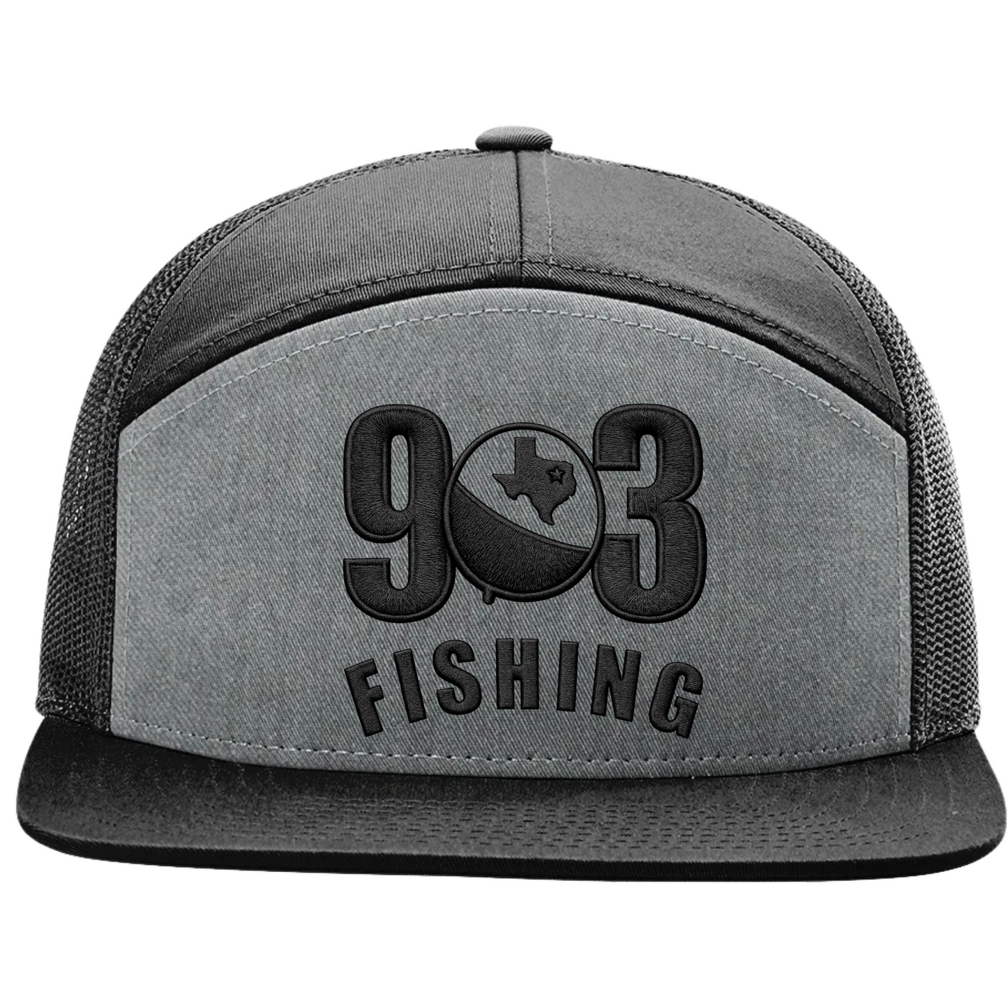 903 Fishing Embroidered 7 Panel Richardson 168 Trucker Cap